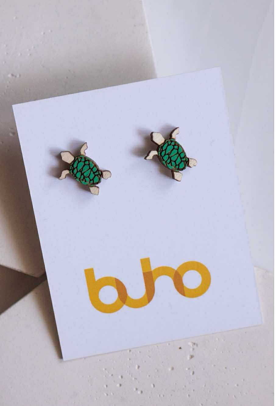 Wooden Stud - Turtle